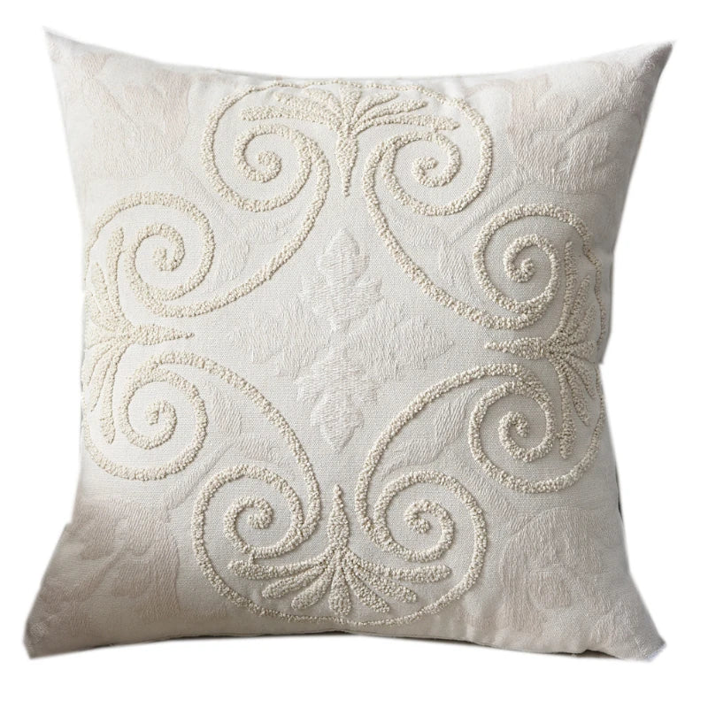 Afralia™ Plain Flower Linen Pillowcase, 45x45 cm Home Decor