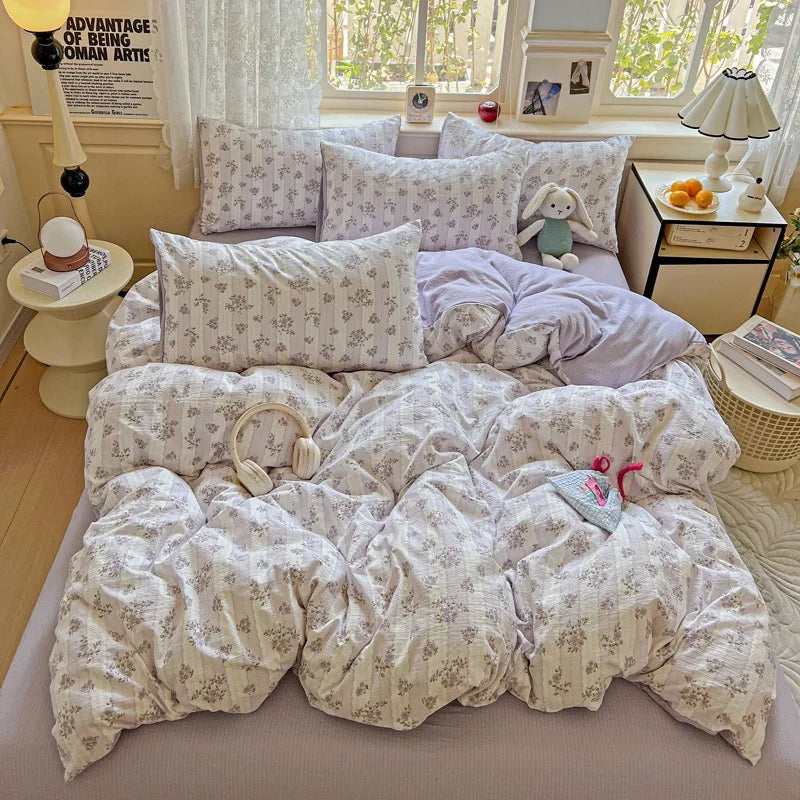 Afralia™ Cloud Touch Ultra Soft Duvet Cover Set in Sweet Design & Double Layer Yarn