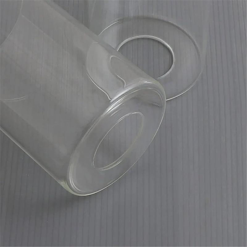 Afralia™ Clear Glass Cylinder Lamp Shade for E27 E26 Socket - Vanity Chandelier Floor Light