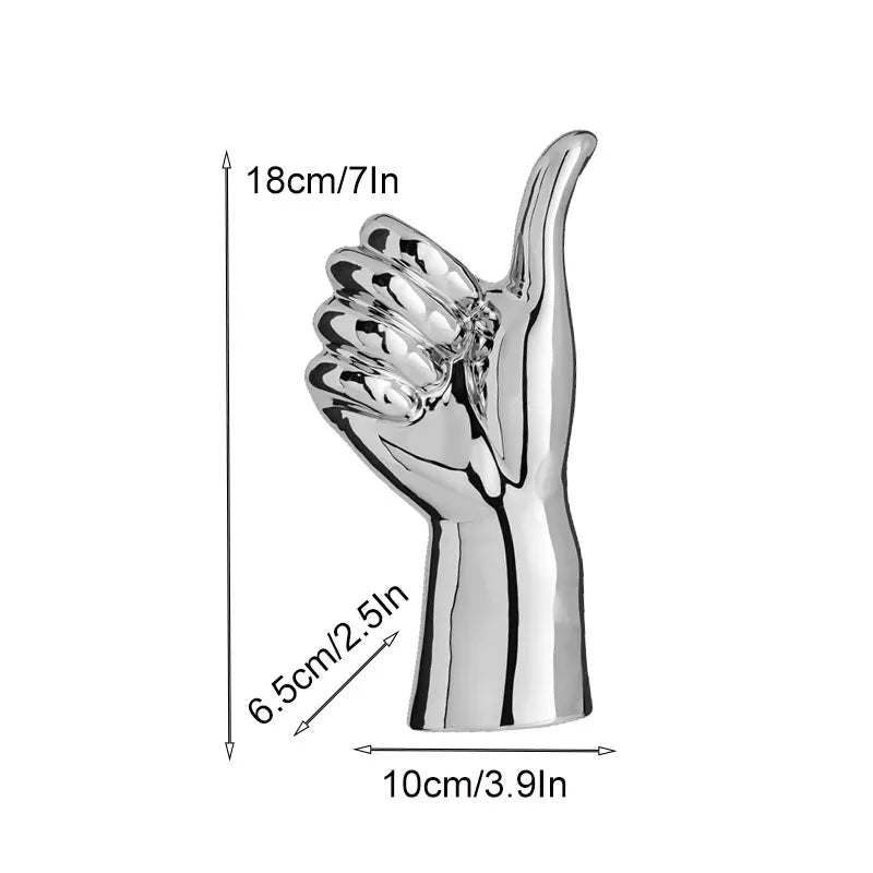 Afralia™ Hand Love Gesture Figurine Sculpture Home Desktop Decor