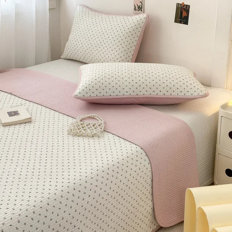 Afralia™ Double-Sided Cotton Bed Cover Quilted Tatami Mat, Soft & Anti-Slip Mattress