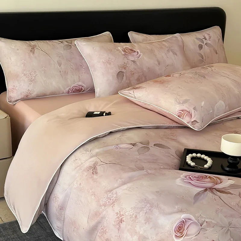 Afralia™ Summer Rayon Bedding Set: Cooling, Breathable, Skin-Friendly Comforter Set