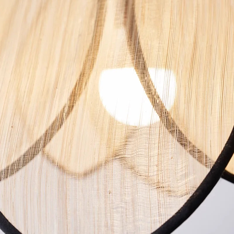 Afralia™ Rattan Petal Pendant Lights: Japanese Style Homestay Lighting for Living Room