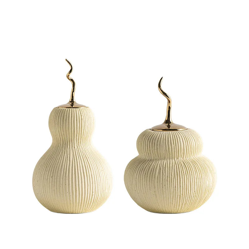 Afralia™ Ceramic Gourd Vase: Elegant Home Decor Accessory