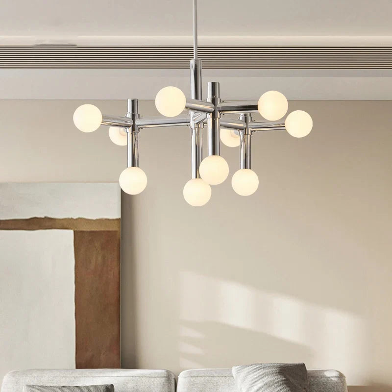 Afralia™ Bauhaus Glass Hanging Ceiling Lamps LED Chandelier Room Decor for Living Bedroom