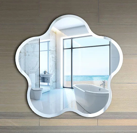 Afralia™ Heart-shaped Acrylic Shatterproof Wall Mirror Decor for Bedroom, Living Room