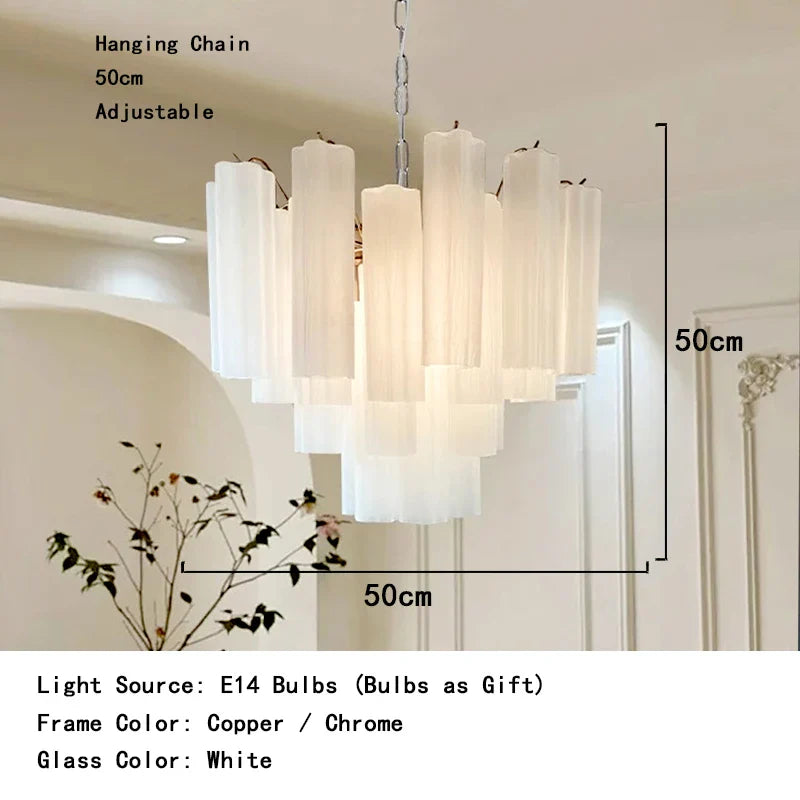 Afralia™ Glass Pendant Chandelier for Modern Living Room and Bar Ceiling