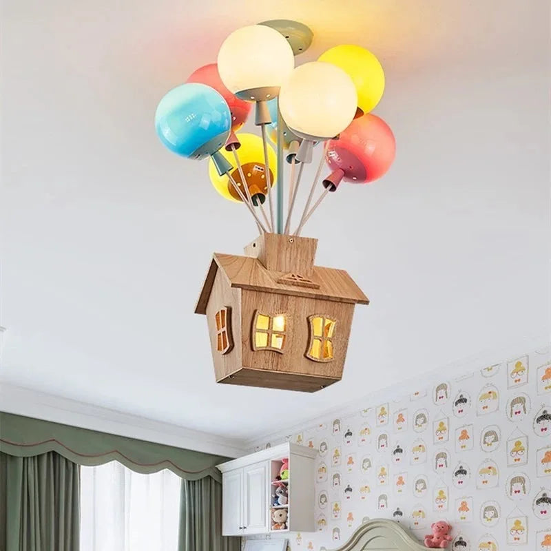 Afralia™ Modern Glass Balloon Ceiling Light for Children's Room LED Decoration