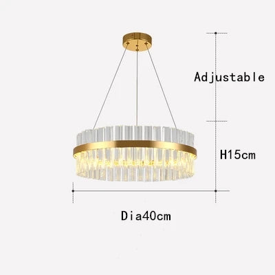 Afralia™ Crystal Chandelier LED Ring Lamp for Dining Living Room & Bedroom