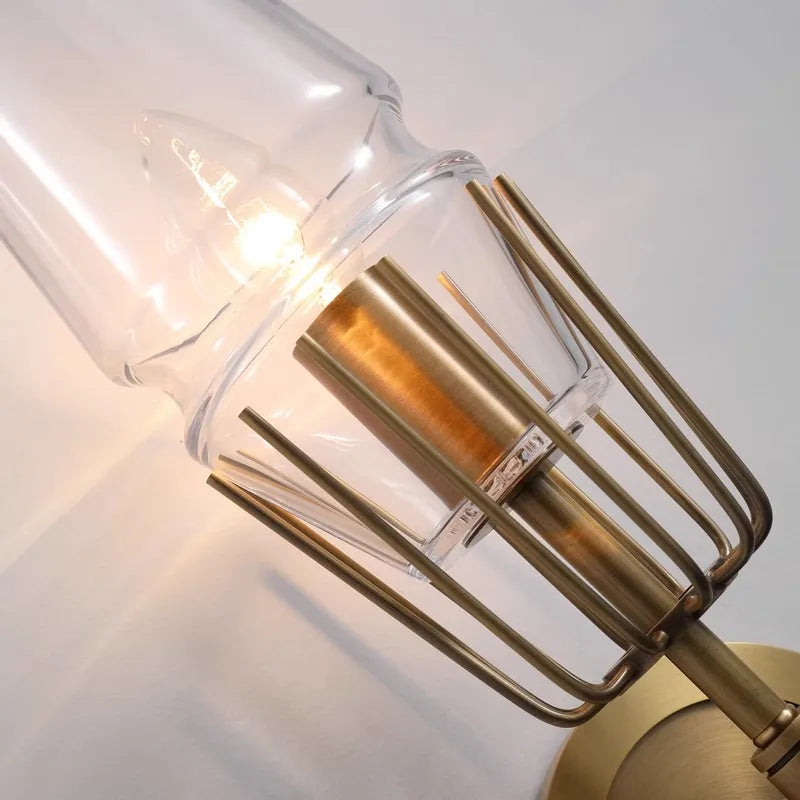 Afralia™ Copper & Glass Chandelier - Luxury Lighting Fixture for Living, Dining, Bedroom - Dimmable