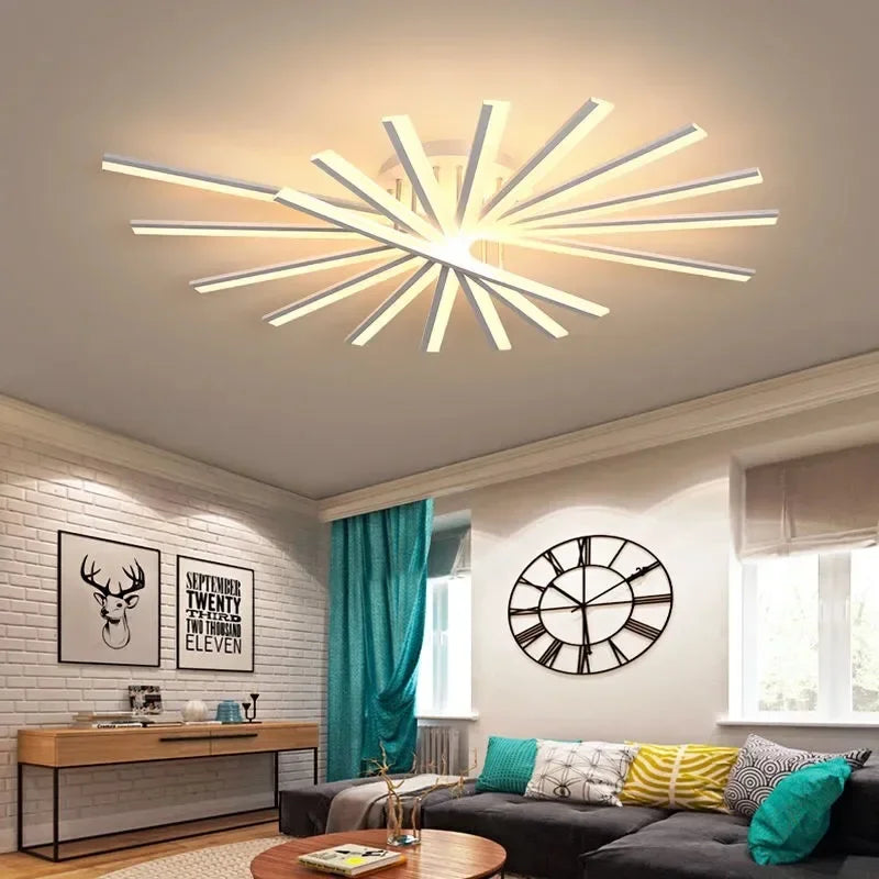 Afralia™ Modern LED Ceiling Chandelier Indoor Lighting for Living Room Bedroom, Lustre Lights