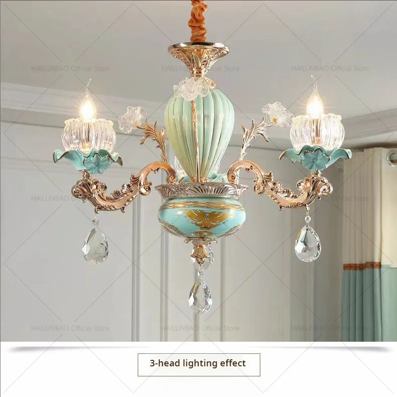 Afralia™ European Crystal Chandelier Living Room Bedroom Lamp High-Grade Villa Duplex Large