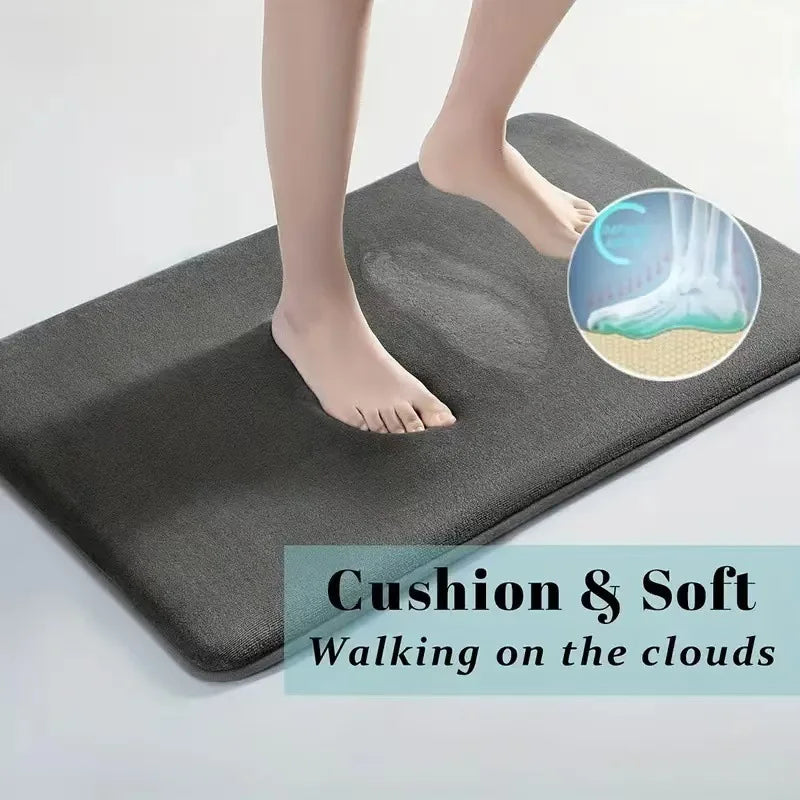 Afralia™ Super Absorbent Coral Velvet Bathroom Floor Mat