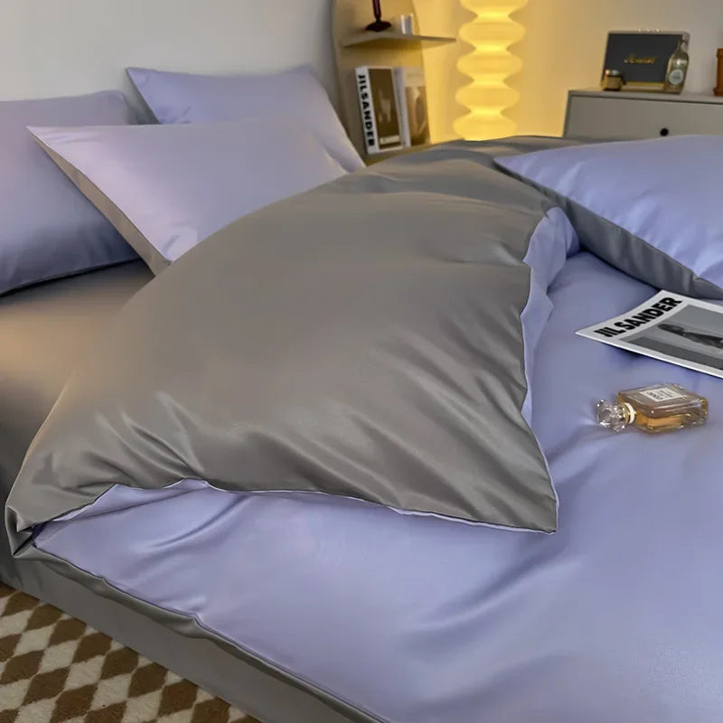 Afralia™ Summer 2025 Nude Skin-Friendly Bed Sheet Set for Double-Sided Sleeping