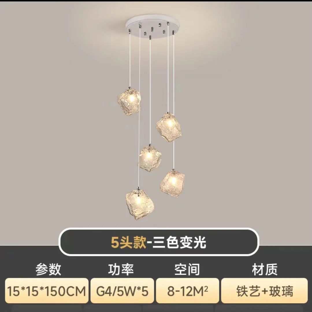 Afralia™ Cube Chandelier Pendant Lights for Restaurant Loft Stairwell Bedroom Art Décor