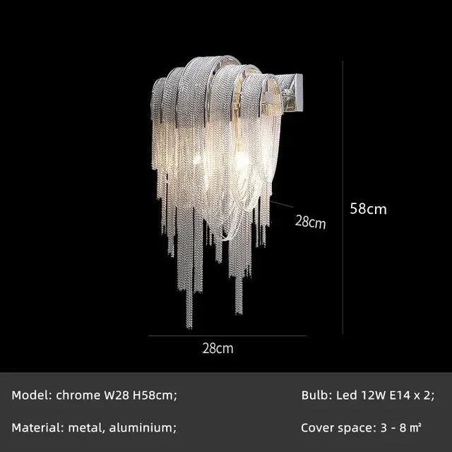 Afralia™ Modern Tassels LED Chandelier for Living Room Dining Bedroom Pendant Lights