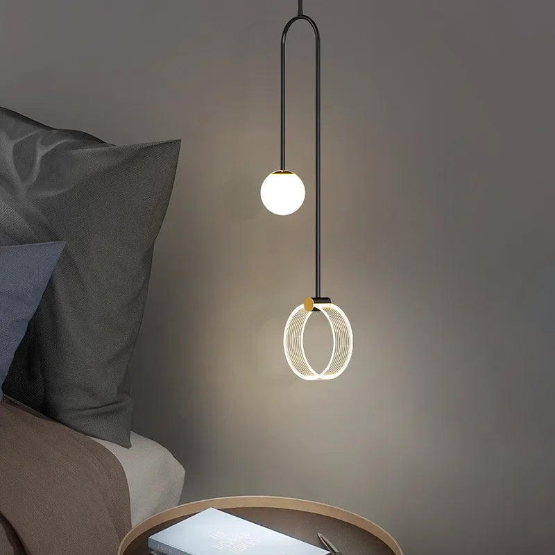Afralia™ Luxury Double-Headed Small Chandelier for Modern Bedroom Bedside