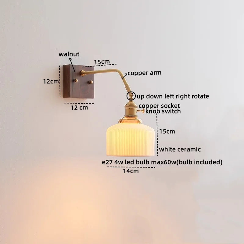 Afralia™ LED Wall Sconce Pull Chain Switch Modern Style Light Fixtures