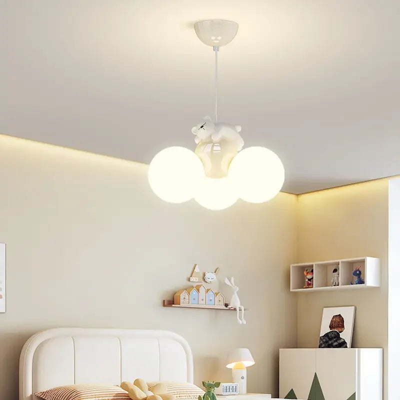 Afralia™ Nordic LED Chandelier Pendant Light for Children's Room, Bedroom, Dining Room