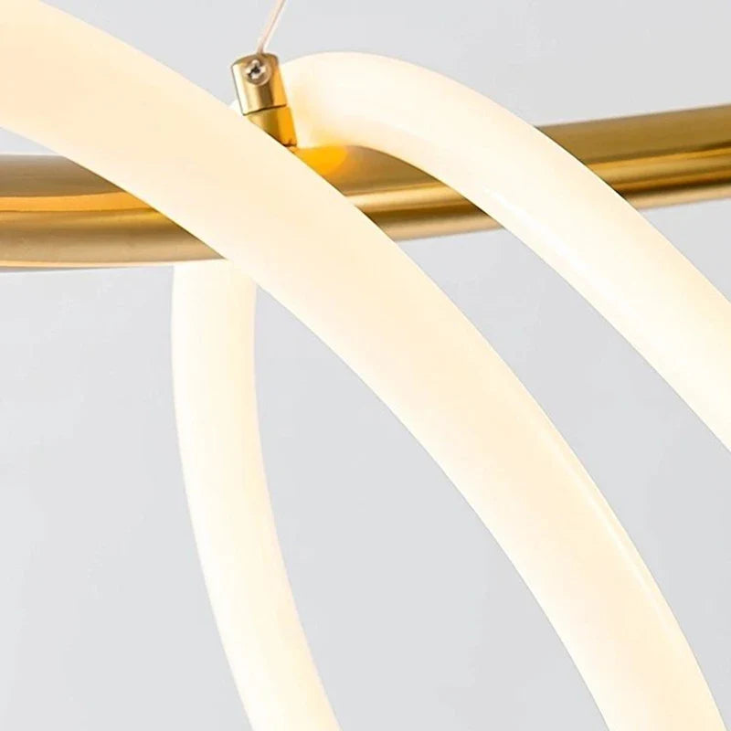 Afralia™ Nordic Modern Round LED Ceiling Chandelier for Home Decor Lighting