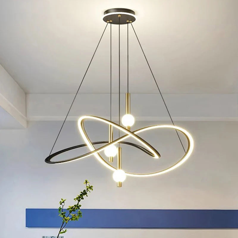 Afralia™ Modern Pendant Light Chandelier for Dining Room Ceiling, LED Indoor Decorative Lighting.