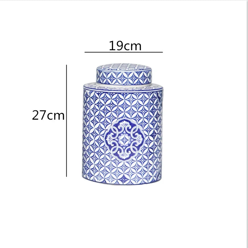 Afralia™ Chinese Retro Ceramics Golden Vase with Cover for Home Décor and Organization