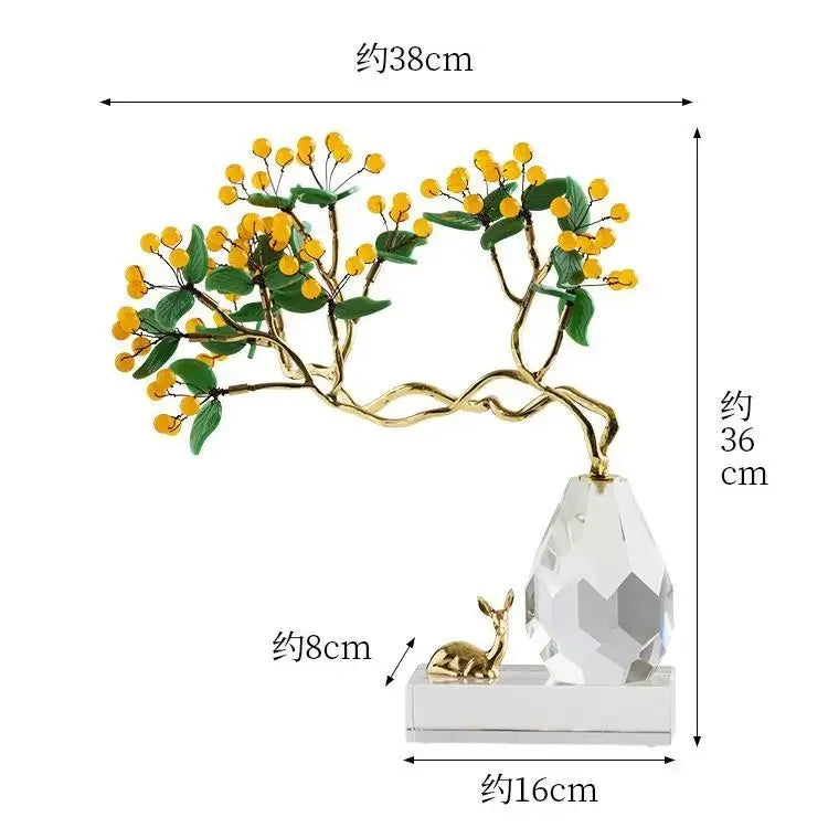 Afralia™ Chinese Style Crystal Ornaments for Home Decoration and Gifts