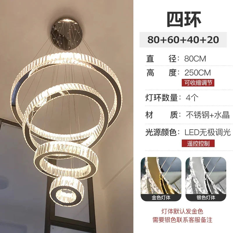 Afralia™ Crystal LED Chandelier for Modern European Style Living Room Lighting