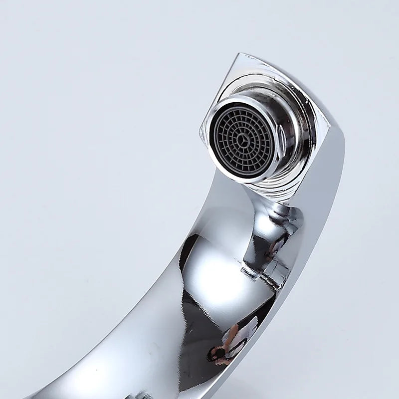 Afralia™ Chrome Basin Faucet Single Cold Water Deck Mount Bathroom Vessel Tap