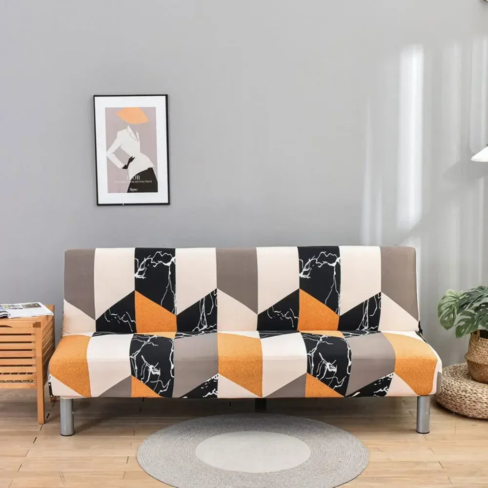 Afralia™ Stretchy Futon Sofa Cover for Sofa without Armrests
