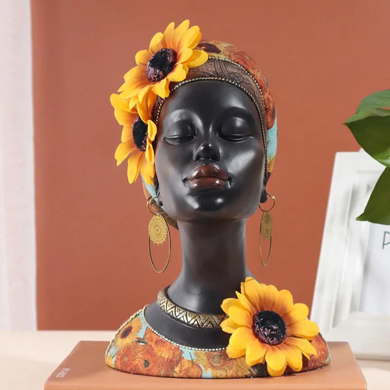 Afralia™ African Beauty Figurines: Modern Art Crafts for Home & Office Decor