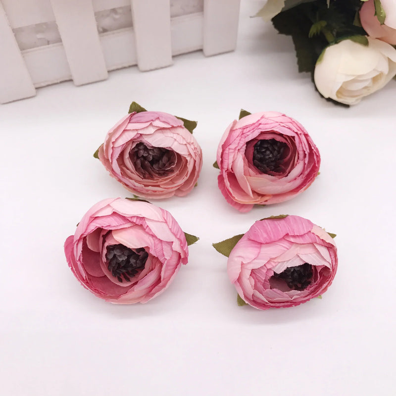 Afralia™ Tea Rose Peony Flower Heads for Wedding DIY Craft Decor