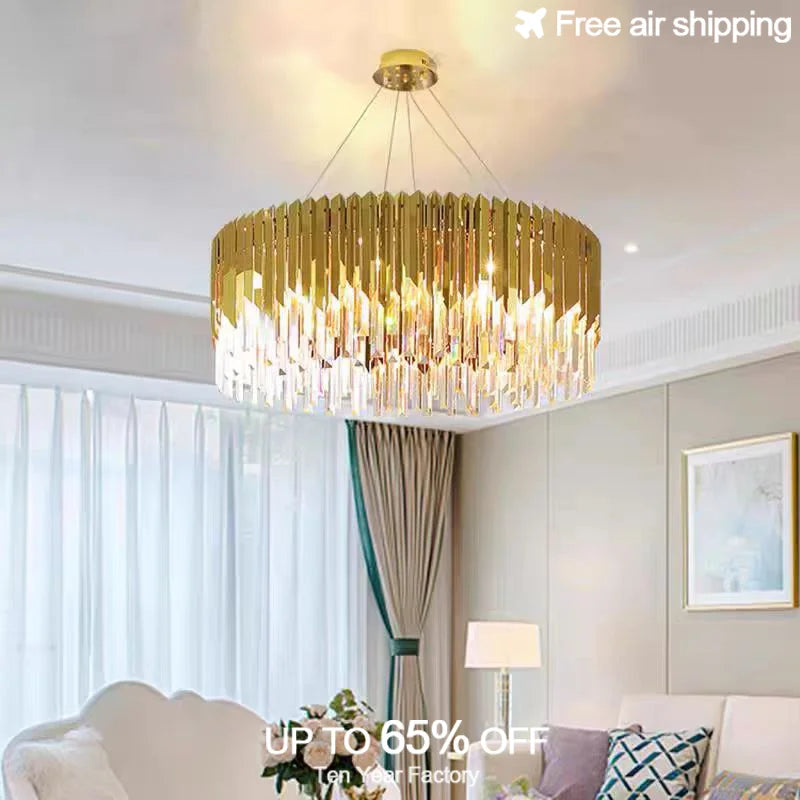 Afralia™ Modern Crystal Ceiling Chandelier for Dining & Living Room Lighting