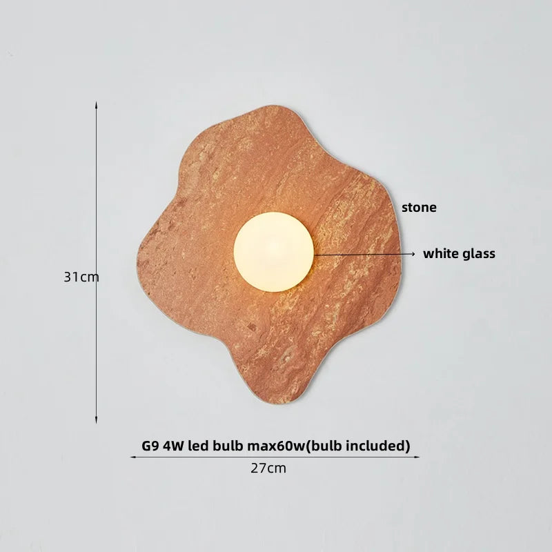 Afralia™ Round Black Iron LED Wall Lamp Bulgari Marble White Glass Stair Light
