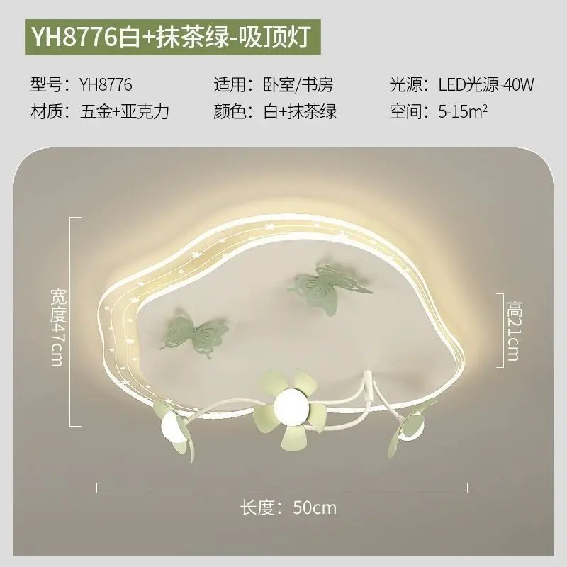 Afralia™ Modern Romantic Bedroom Ceiling Lamp - Cream, Online Celebrity Flower Master Bedroom