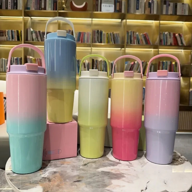 Afralia™ Stainless Steel Insulated Thermal Coffee Cup Water Bottle Mug Thermos Tumbler