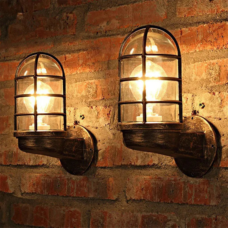 Afralia™ Vintage Outdoor Wall Lamp | Retro Aisle Balcony Lights | European Style E27 Fixtures