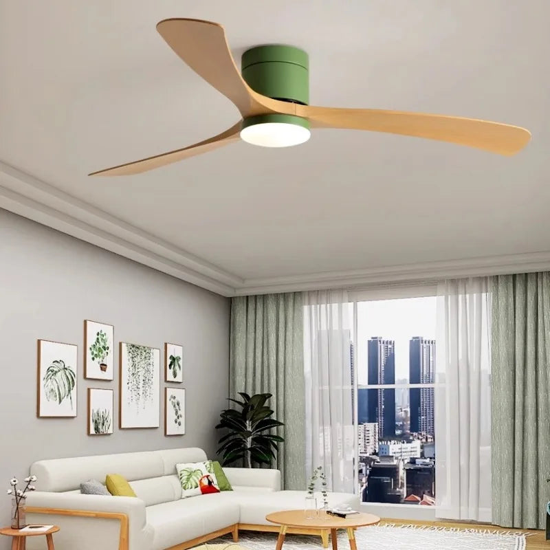 Modern Black/White ABS Blade Low Profile Ceiling Fan Light with Remote Control by Afralia™