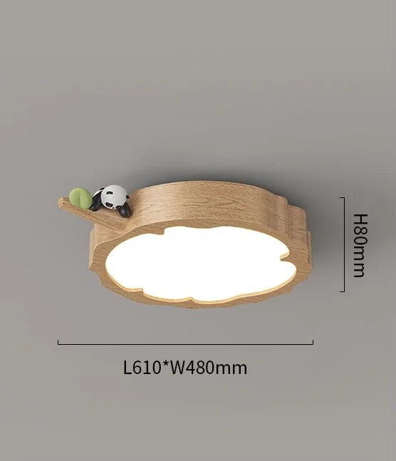 Afralia™ Modern Log Wind Room Ceiling Lamp
