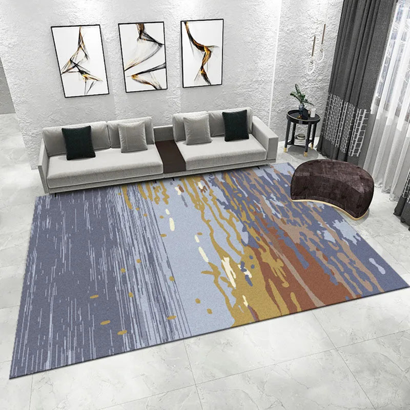 Afralia™ Nordic Faux Cashmere Carpet: Foldable, Waterproof, Abstract Floor Mat for Living Room