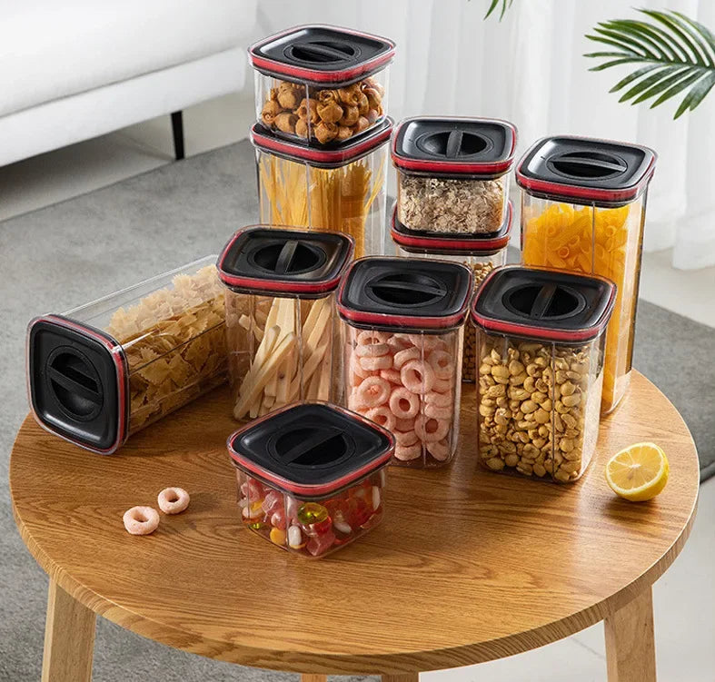 Afralia™ Kitchen Storage Container Jars with Lid for Cereals Spices Organization