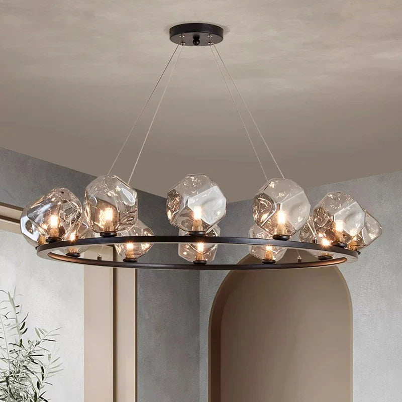 Afralia™ Modern LED Staircase Chandeliers for Living Room Lighting