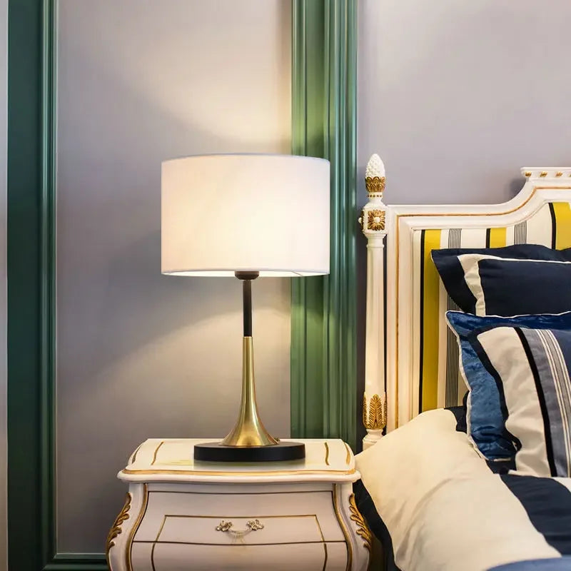 Afralia™ Fabric Desk Lamp: Minimalist American Style for Study & Bedroom