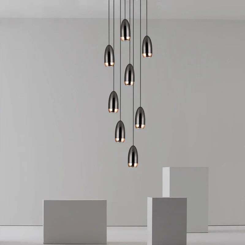 Afralia™ Luxe Villa Stair Chandelier: Modern Nordic Design for High-Rise Loft Living