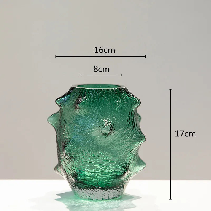 Afralia™ Green Sea Cucumber Glass Vase Terrarium for Home Decoration