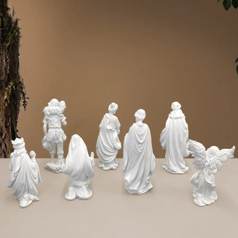 Afralia™ Holy Father Resin Sculpture Figure | Home Decor Christian Statue Figurine