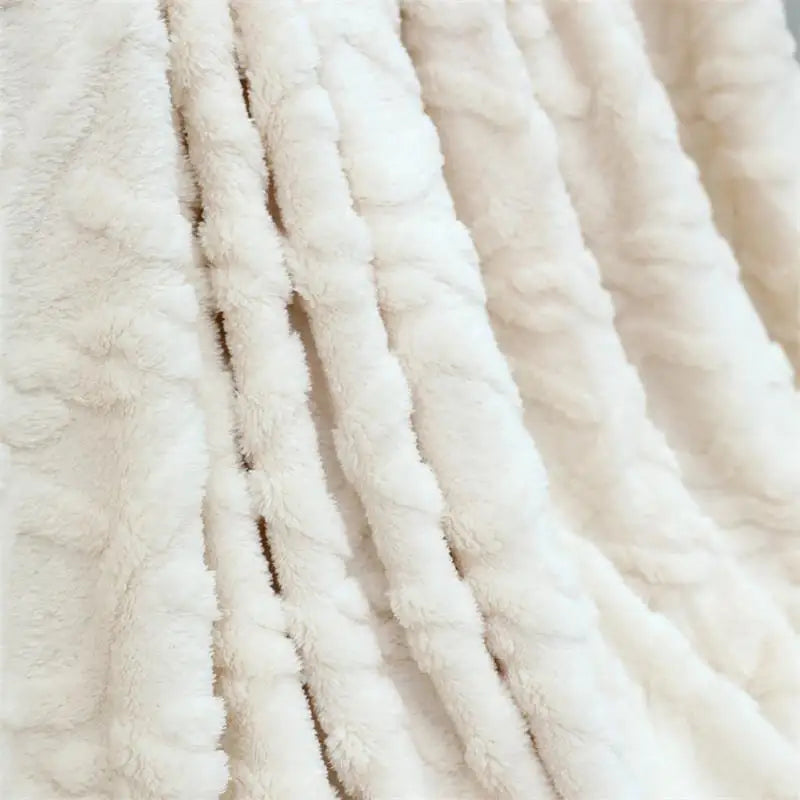 Luxury Jacquard Coral Fleece Blanket by Afralia™