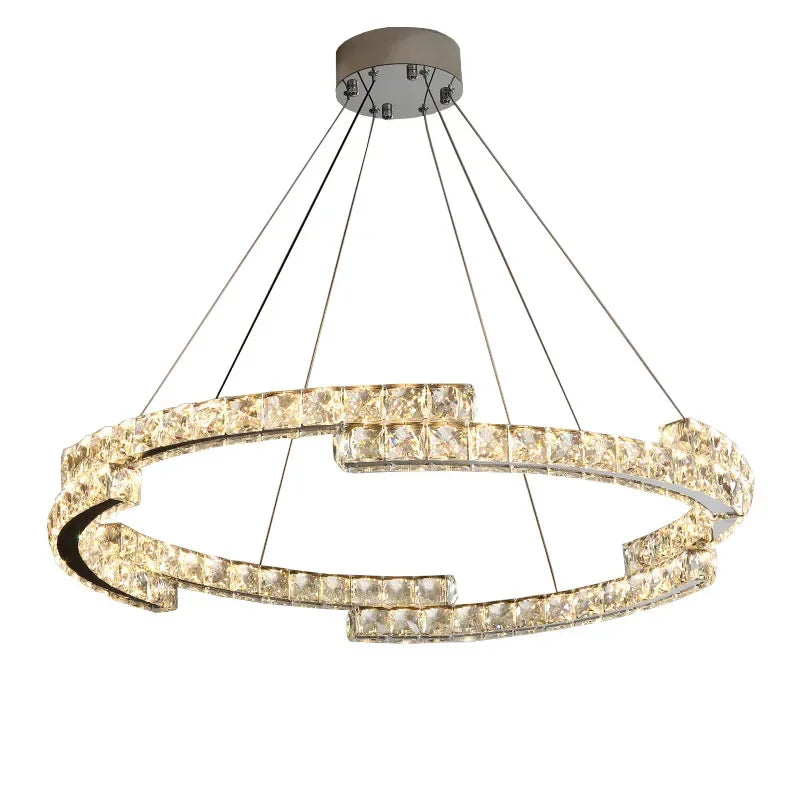 Afralia™ Modern Crystal Chandelier Living Room Lamp
