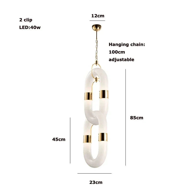 Afralia™ Crystal Gold Chain Chandelier Ceiling Lamp for Home Décor