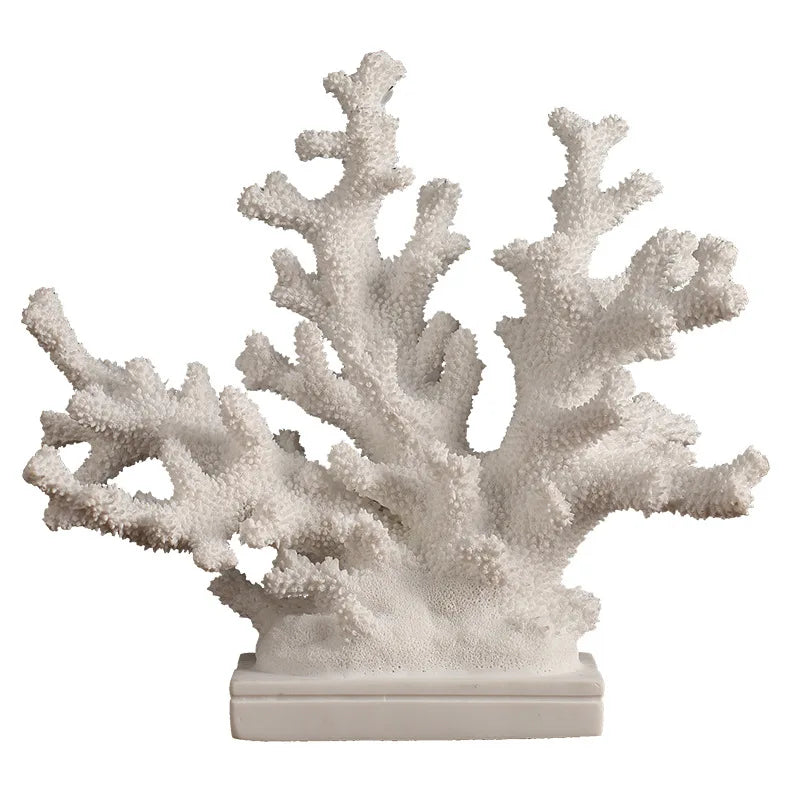 Afralia™ Resin Coral Flower Decor Figurines Home Decoration Handicrafts